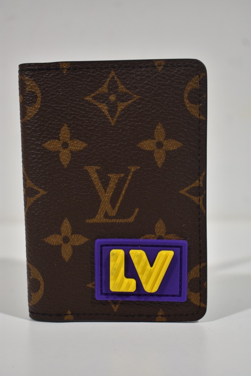 Louis Vuitton Monogram Brown Rubber LV Purple Yellow Pocket