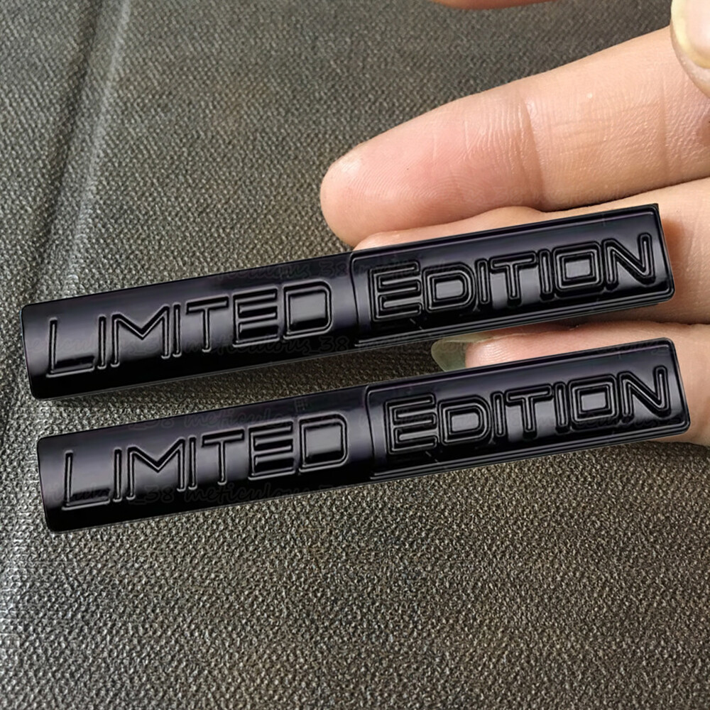 2× Black 3D Limited Edition Car Trunk Metal Emblem Badge Body Fender Sticker