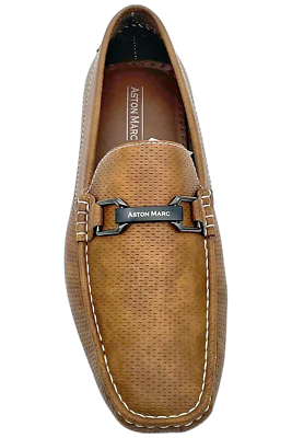 Aston Marc Men's Charter Driving Loafers Tan | eBay