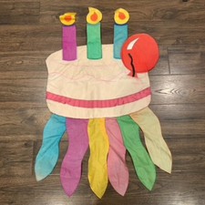 Happy Birthday Pary Garden House Yard Flag Cake Candle Ballons 47"x 31"