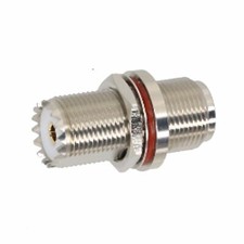 1pce UHF SO239 Female Jack to N Female nut Bulkhead RF Coaxial Adapter Connector