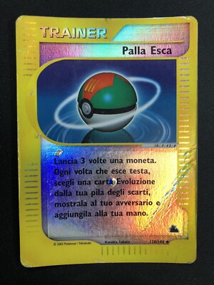 Pokemon Köderball 128/144 Skyridge Reverse Holo Unlimited Wizards ITA Vintage