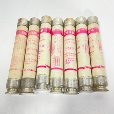 GOULD TRS 2 1/2R Tri-Onic Time Delay Fuse 600V 2 1/2Amp  (Lot of 7)