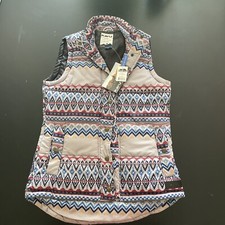 Aztec Kavu Puffer Vest Womens Sz S Print Outdoor Insulated