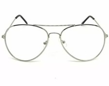 Mens Womens Retro Metal Frame Clear Lens Round driving Designer glasses Silver