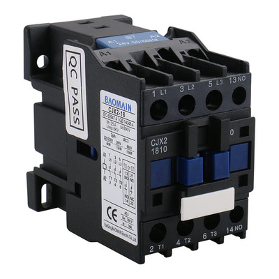 3-Pole AC Contactor CJX2-1810   24VAC Coil, 3NO+1NO Auxiliary, 660V 3-Phase, DIN
