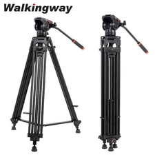Professional Heavy Duty Video Tripod Aluminum Fluid Head for DSLR video camera