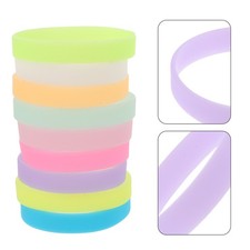  36pcs Night Glowing Silicone Bracelets - Children Blank Wristbands for