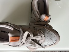 Diesel S-Furyy Herren-Sneaker Leder Grau/Oran...
