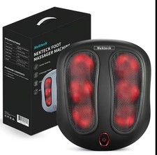 Foot Massager Machine Shiatsu Heat Deep Kneading Black NK-FM-100 New