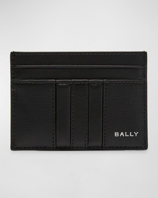 Bally Mythos Leather Card Case - Black