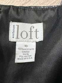 Ann Taylor Loft Corset Top Women&rsquo;s Size 10 Gray Satin Straps Zip Back