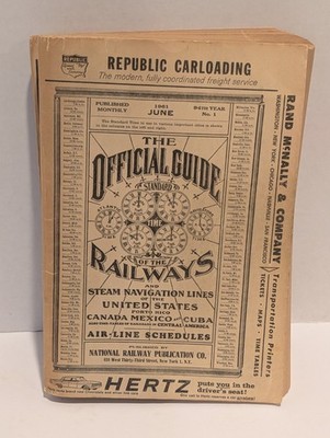 Vintage Official Guide Of The Railways National Railway Pub Co June 1961 PB Tan