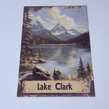Lake Clark National Park Postcard Alaska Scenic Art Print Poster Souvenir P2