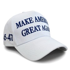 Trump OFFICIAL 45-47 Hat..2024..Make America Great Again..MAGA..White..Unisex