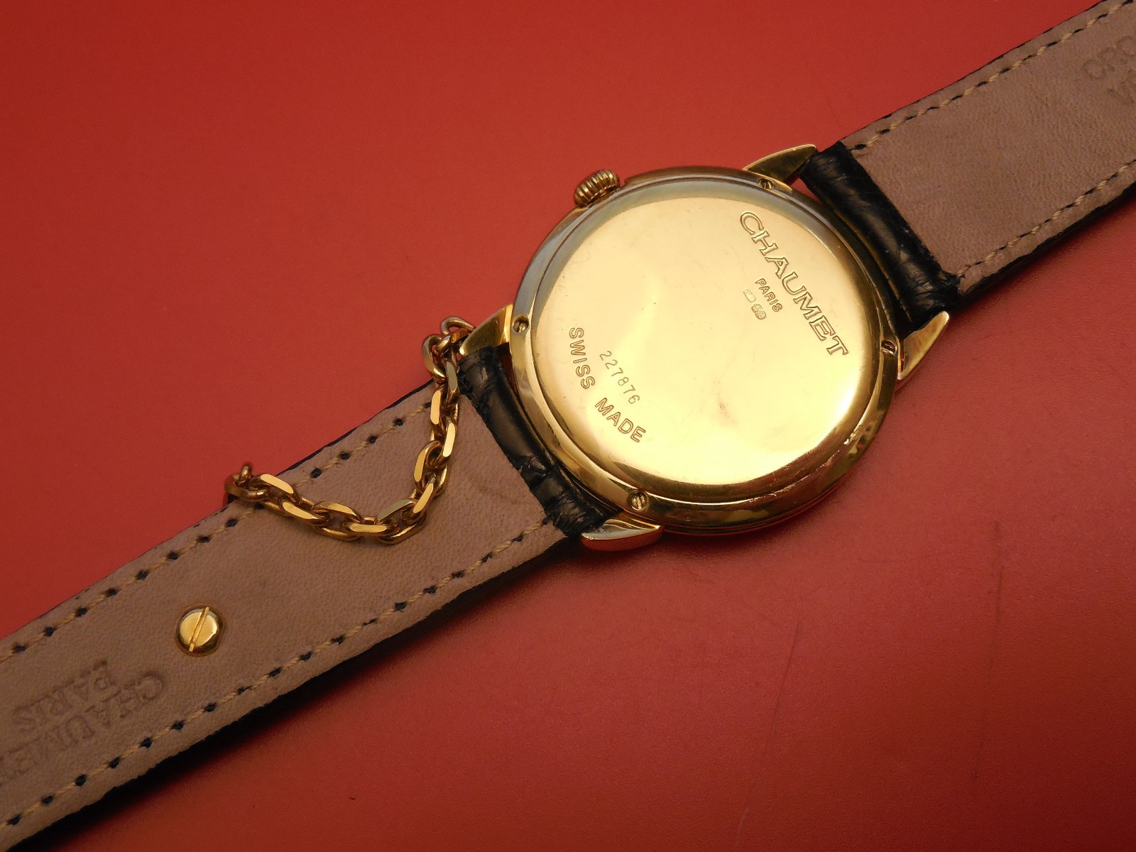 CHAUMET GRIFFITH FULL SOLID 18K DIAMOND 32MM QUAR… - image 5