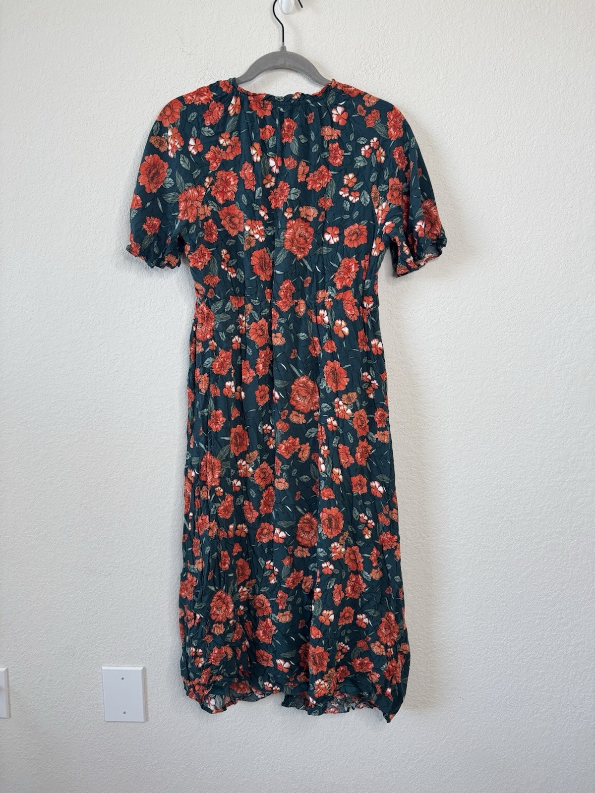 Baltic Born Bottega Midi Dress Sz M Floral Button Front Fit & Flare Cottagecore