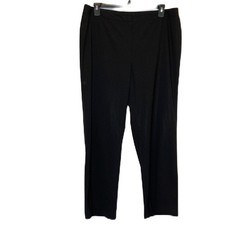 Lafayette 148 New York Menswear Inspired Black Pants Trousers Size 16