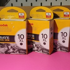 Lot of 3 Genuine Kodak 10 XL Black Printer Ink Cartridge CAT 8237216 NEW