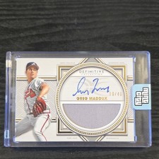 2022 Topps Definitive Collection Greg Maddux Game-Used Patch Auto #DARC-DSA /40