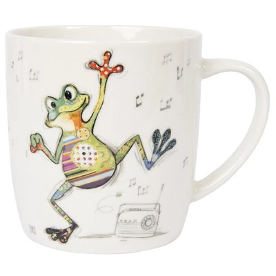 LESSER & PAVEY Fine China Bug Art Freddy Frog Coffee Mug Animal Sketch Novelty Gift Idea