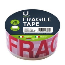 Fragile Tape Roll 48mm x 25m | Fragile Warning Packaging Tape | Parcel Sealing