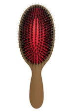 Boar Bristle Paddle Hair Brush Oval Detangling Brush with Nylon Pins, Anti-Frizz