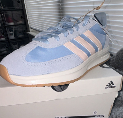 adidas Run 72 Glow Blue Wonder Quartz JP5467 Women's Suede Low Top Sneaker Blue