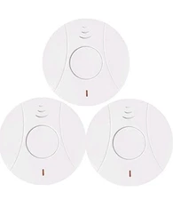 3 Pack Photoelectric Smoke and Carbon Monoxide Detector, Smoke Alarm...