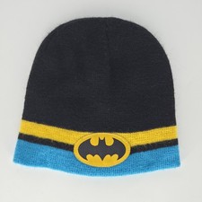 DC Comics Boys/Youth Batman logo Beanie - Used See Pics For Name On Tag