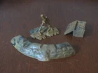 Vintage Marx Battleground Playset Sandbag, Ammo Case & Mortar