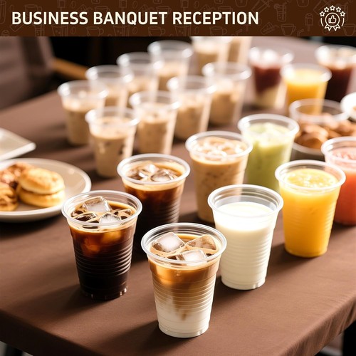 BPA-Free 9 oz Plastic Cups - 2000 Count Clear Drinkware for Weddings & Parties - Picture 9 of 10