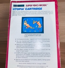 Sears Super Video Arcade Intellivision Game Utopia CIB Top & Bottom Intact VGC