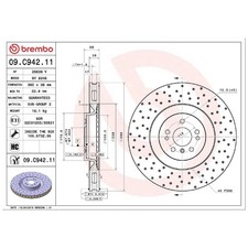 2x Brembo Scheibenbremse vorne A1644210712 26267159 2x Brembo Scheibenbremse vorne A1644210712 26267159