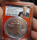 US Mint 2021 W American 1 Ounce Silver Eagle Coin Type 1 PCGS MS70 FS Biden — photo 3