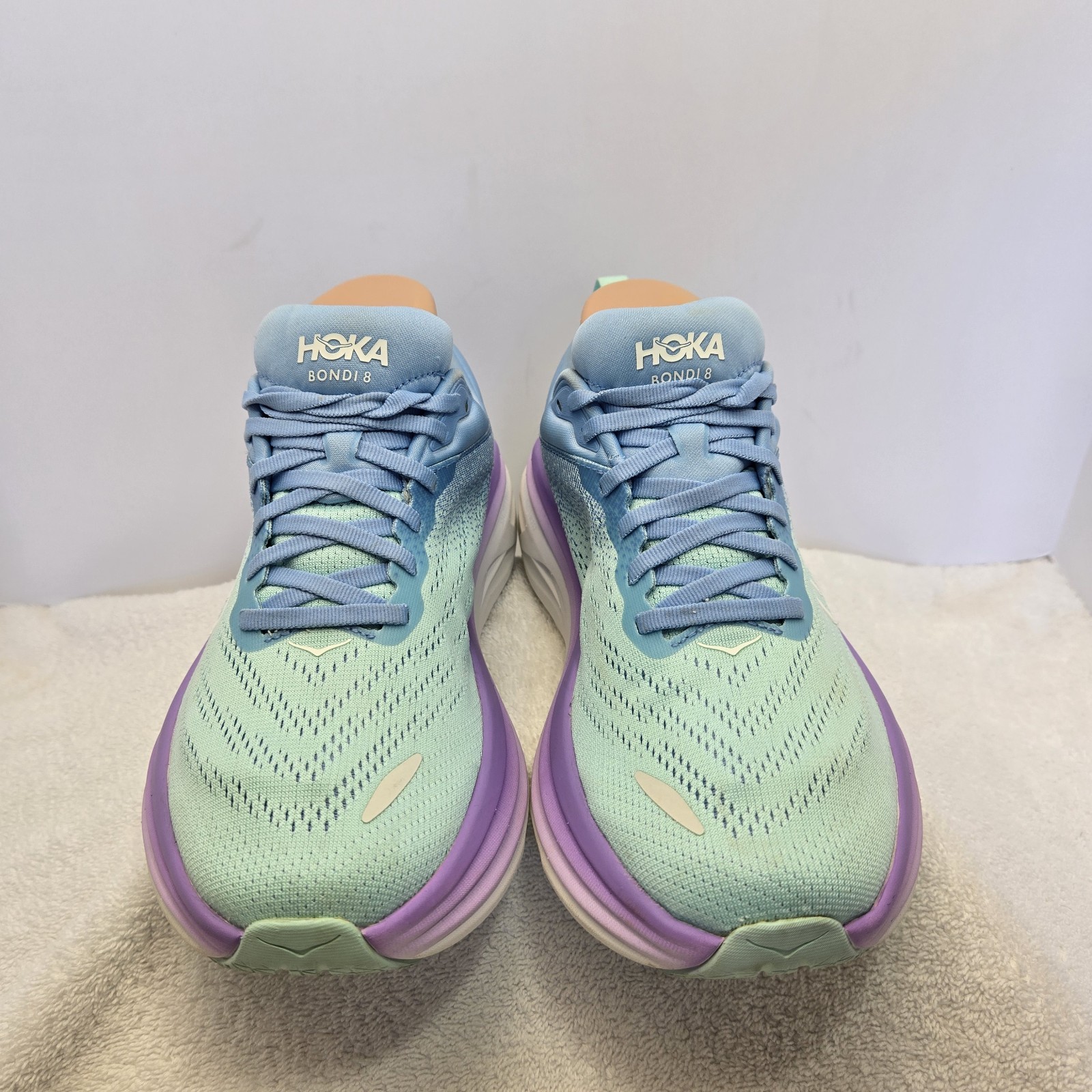 HOKA Bondi 8 Running Shoe Womens Size 7.5D Wide EUC 1127954 ABSO Comfort Road thumbnail 3