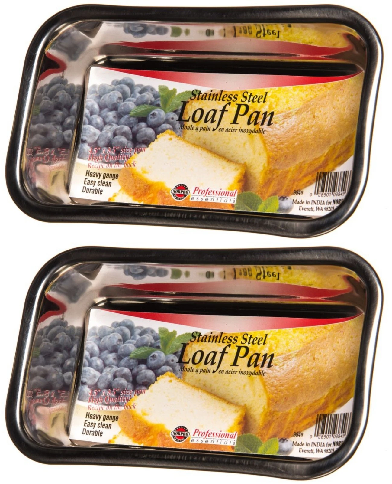 Norpro Stainless Steel Loaf Pan with Mirror Finish 8 ½ x 4 ½ Inches (2-Pack)
Opens in a new window o