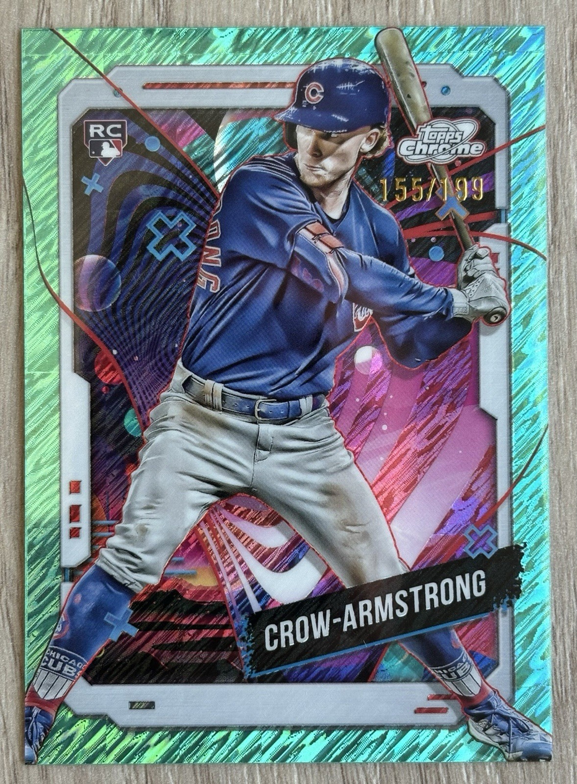 Pete Crow-Armstrong RC 2024 Topps Chrome Cosmic #52 Aqua Refractor SP #’d /199