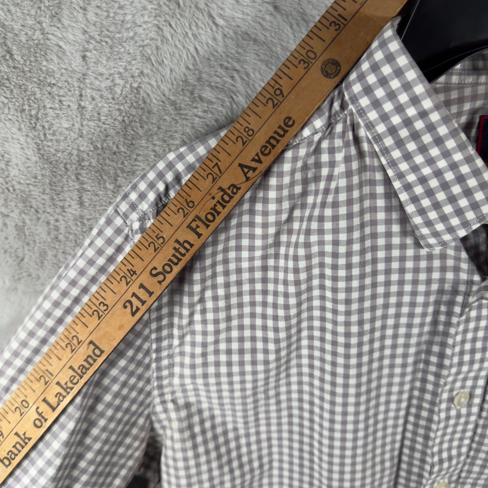 UNTUCKit Men Large Gingham Button Down Shirt Long… - image 5