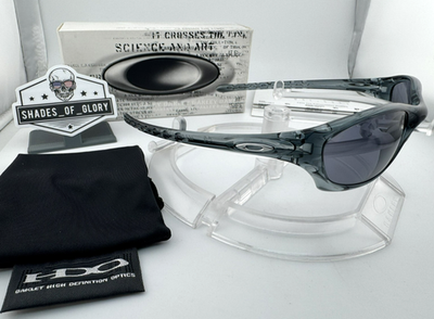 オークリー FIVE スポーツサングラス クリアグレー OAKLEY FIVES 2.0 CRYSTAL BLACK W/ GREY SUNGLASSES 30-668 RARE