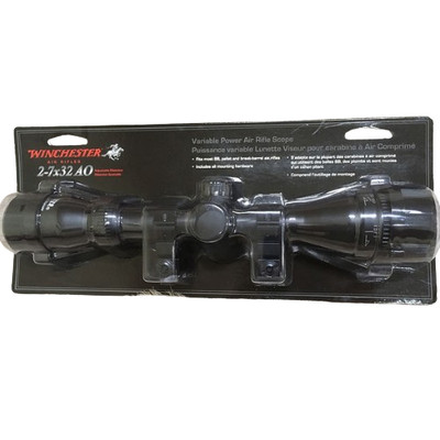 Winchester 2-7x32 AO Air Rifle Scope w/ Mounts Crosshair Hunting