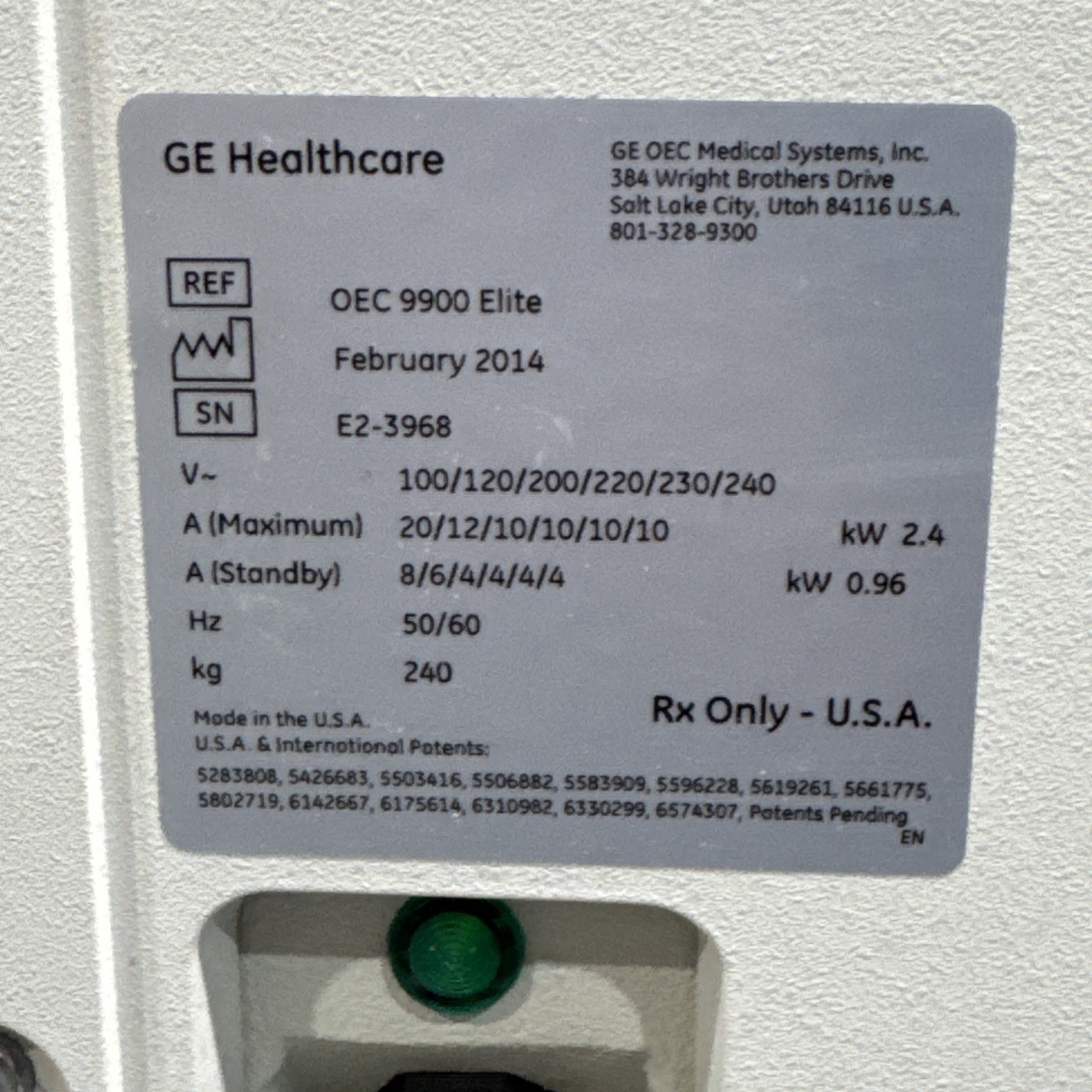 GE OEC 9900 Elite C-Arm