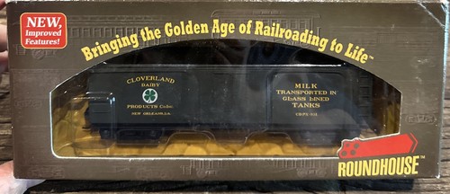 Coche de madera Roundhouse HO RTR #84619 40’ Cloverland Dairies nuevo en caja | Condition: New