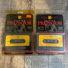 Lot of 2 NOS Vintage Johnny Stewart Premium Predator Game Calls Cassette Tapes