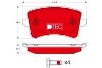 TRW Bremsbelagsatz Scheibenbremse Dtec Cotec GDB1765DTE FüR Audi Q5 A4 8RB 8T3