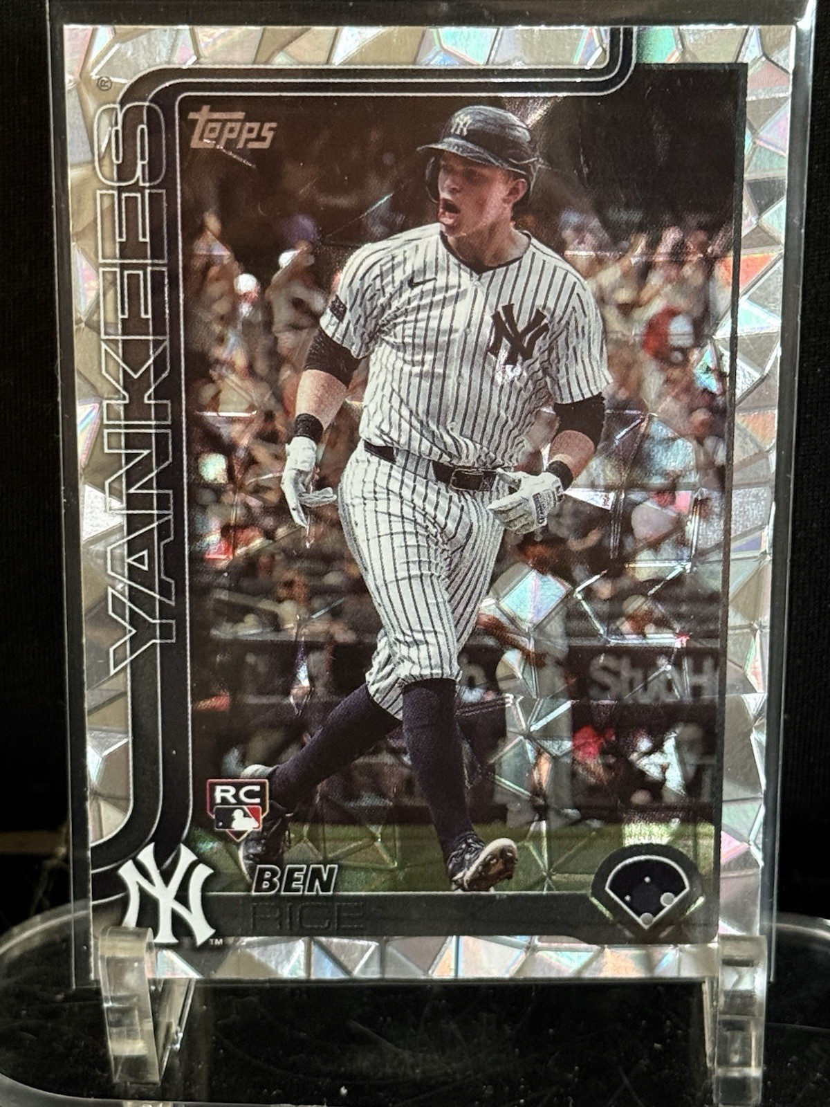 2025 Topps Series 1 - Ben Rice Rookie #337 Silver Cracked Foilboard (RC)