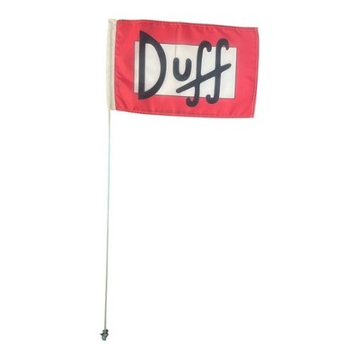JLP 6 Ft Tall 1/4 In pole 12x19 DUFF Bear Flag All Sports