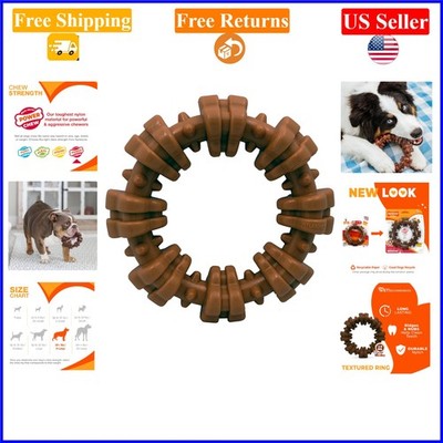 XL Textured Ring Dog Chew Toy for Large, Aggressive Chewers, Water Resistant
