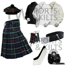 Scottish Men's Outfit Mackenzie Tartan Kilt Set - 10 Pieces Kilt Accessories