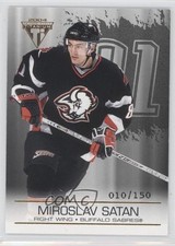 2003 Pacific Private Stock Titanium Hobby Jersey Number /150 Miroslav Satan 0c3